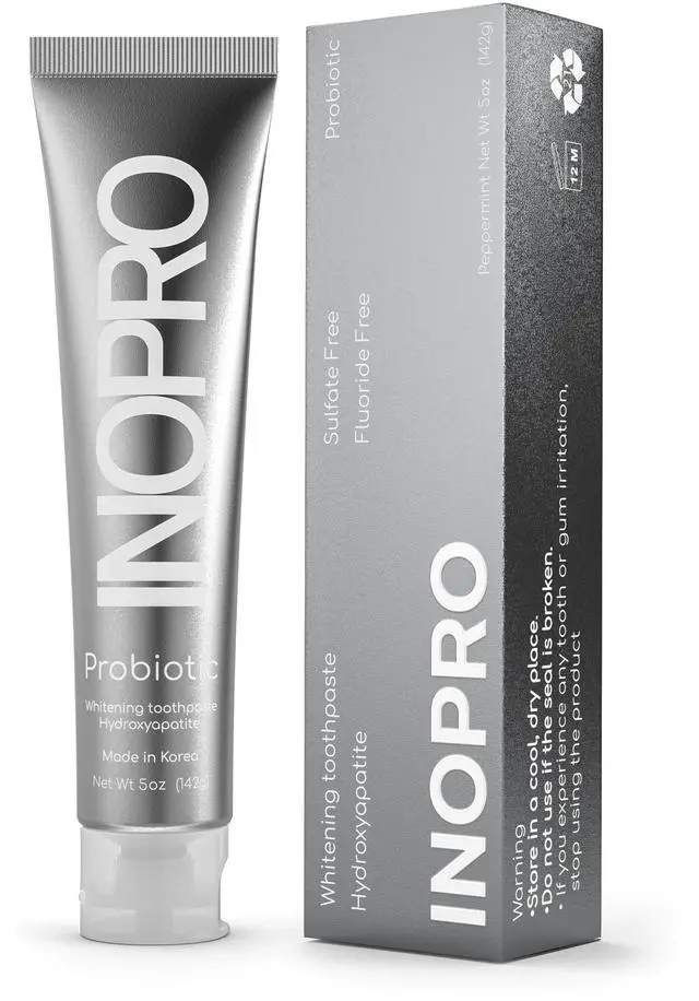 Main image of Whitening Hydroxyapatite Toothpaste with Probiotic for Sensitive Teeth, Fluoride Free Enamel Repair Remineralizing Toothpaste, SLS Free, Baking Soda, Coconut Oil, 5oz