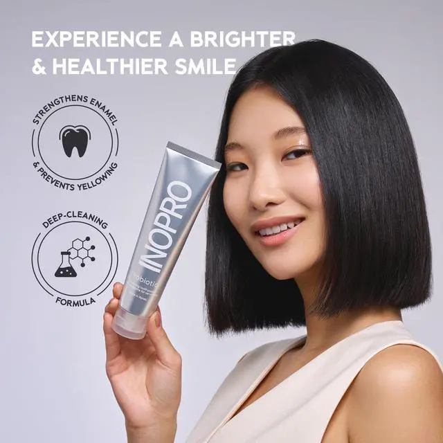 Alt view image 5 of 7 - Whitening Hydroxyapatite Toothpaste with Probiotic for Sensitive Teeth, Fluoride Free Enamel Repair Remineralizing Toothpaste, SLS Free, Baking Soda, Coconut Oil, 5oz