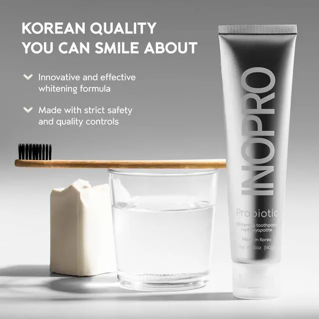 Alt view image 7 of 7 - Whitening Hydroxyapatite Toothpaste with Probiotic for Sensitive Teeth, Fluoride Free Enamel Repair Remineralizing Toothpaste, SLS Free, Baking Soda, Coconut Oil, 5oz