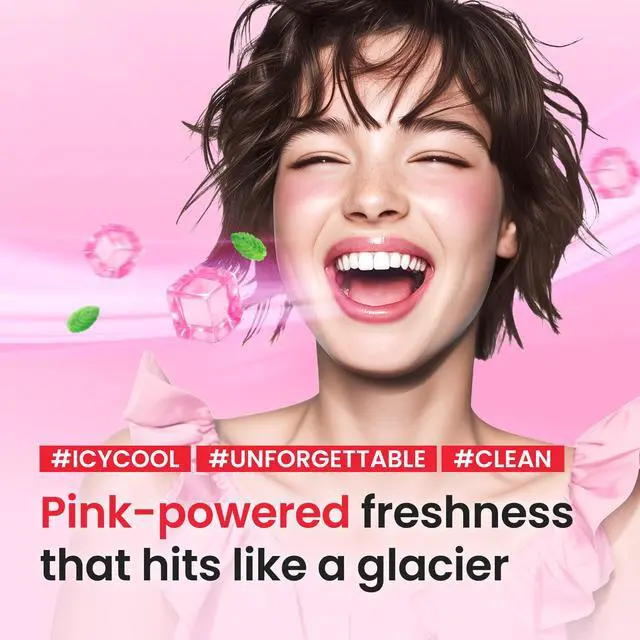 Alt view image 5 of 7 - Original Pink Toothpaste (3.7fl oz/Pack of 1) - Fluoride-Free Toothpaste for Sensitive Teeth & Gum. Bad Breath, Cavity Prevention, 12-Hour Long Lasting Freshness with Wintergreen