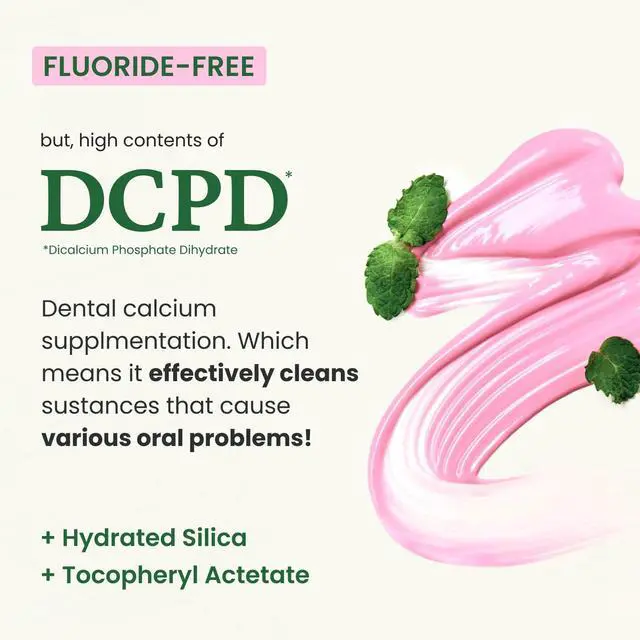 Alt view image 6 of 7 - Original Pink Toothpaste (3.7fl oz/Pack of 1) - Fluoride-Free Toothpaste for Sensitive Teeth & Gum. Bad Breath, Cavity Prevention, 12-Hour Long Lasting Freshness with Wintergreen