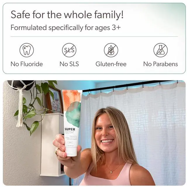 Alt view image 5 of 5 - Prebiotic Hydroxyapatite Toothpaste, Fluoride-Free - Mint | Prebiotic Toothpaste with Hydroxyapatite to Help Strengthen and Remineralize Enamel. Freshens Breath. Supports Healthy Gums.