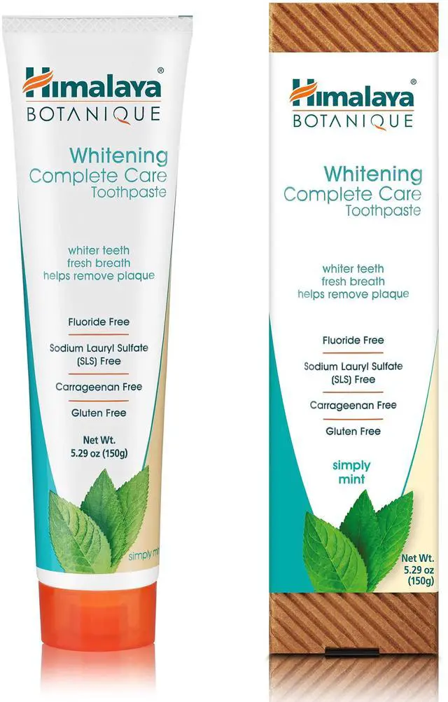 Main image of Botanique Whitening Complete Care Toothpaste, Teeth Whitening, Fights Plaque, Fluoride Free Toothpaste, No Artificial Flavors, SLS Free, Cruelty Free, Foaming, Mint Flavor, 5.29 Oz, 1 Pack