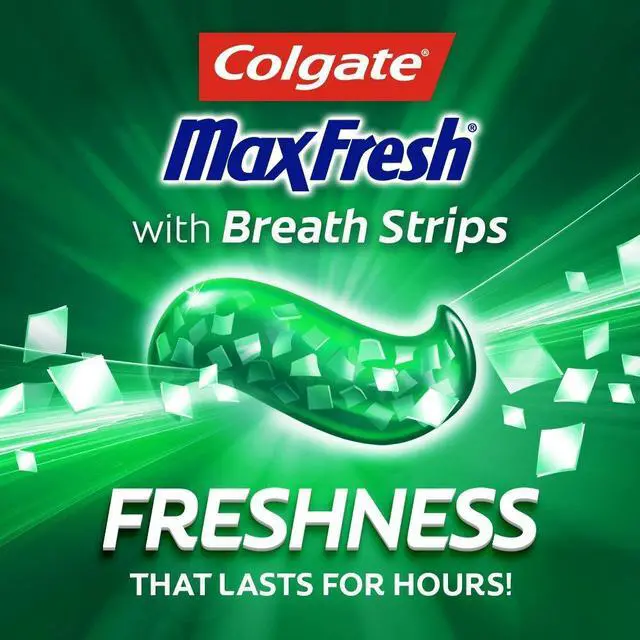 Alt view image 3 of 6 - Max Fresh Whitening Toothpaste with Mini Breath Strips, Clean Mint - 6 Ounce (2 Pack)