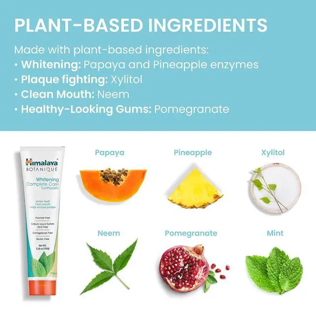 Alt view image 6 of 6 - Botanique Whitening Complete Care Toothpaste, Teeth Whitening, Fights Plaque, Fluoride Free Toothpaste, No Artificial Flavors, SLS Free, Cruelty Free, Foaming, Mint Flavor, 5.29 Oz, 1 Pack