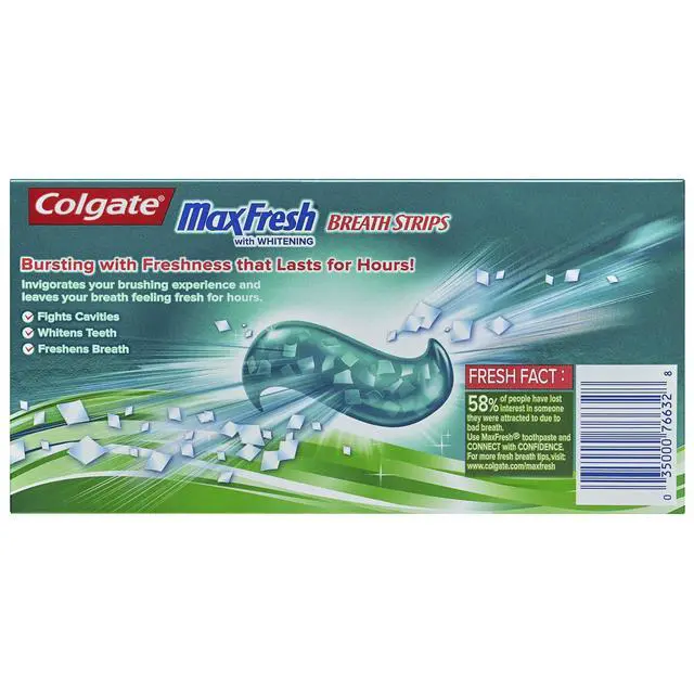Alt view image 5 of 6 - Max Fresh Whitening Toothpaste with Mini Breath Strips, Clean Mint - 6 Ounce (2 Pack)