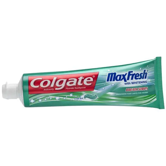 Alt view image 6 of 6 - Max Fresh Whitening Toothpaste with Mini Breath Strips, Clean Mint - 6 Ounce (2 Pack)