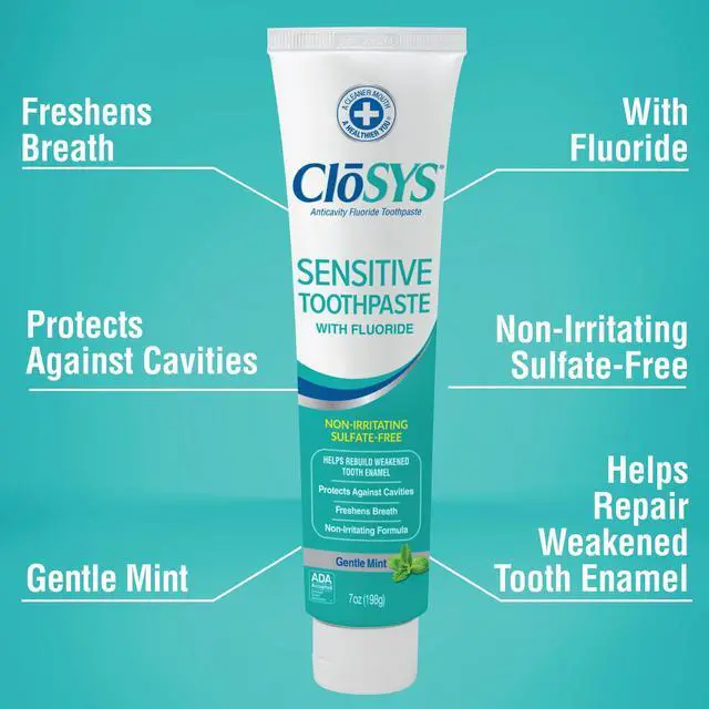 Alt view image 4 of 6 - Fluoride Toothpaste, 7 Ounce, Gentle Mint, Whitening, Enamel Protection, Sulfate Free