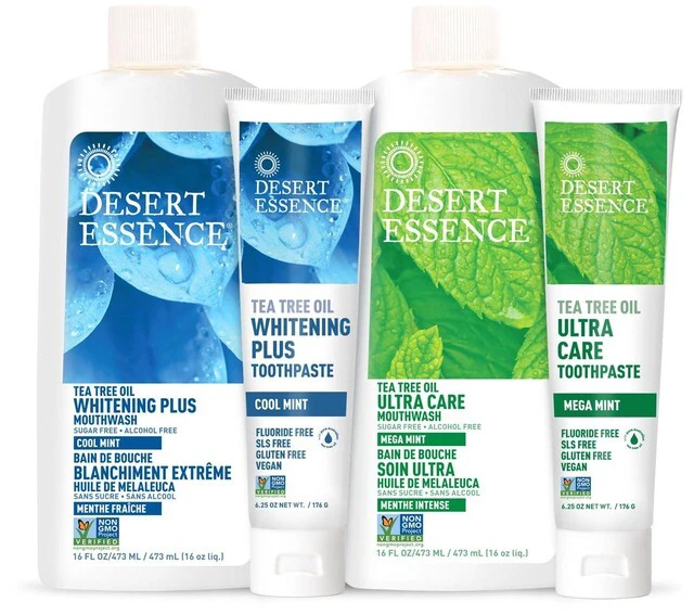 Alt view image 5 of 5 - Tea Tree Oil Whitening Plus Toothpaste, 6.25 oz | Cool mint formula with baking soda, bamboo stem fiber and zinc citrate; fluoride-free, vegan and SLS-free