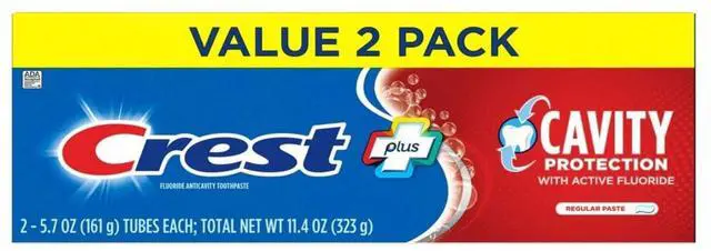 Main image of Cavity Protection Toothpaste, Regular Paste, 5.7 Oz (Pack Of 2)