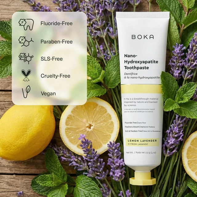 Alt view image 4 of 7 - Toothpaste - Fluoride Free Toothpaste, Nano Hydroxyapatite Toothpaste | Appropriate for Sensitive Teeth - Adult Oral Care - Lemon Lavender - 4 Oz, 1PK