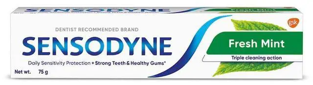 Main image of Fresh Mint Sensitivity Toothpaste for Sensitive Teeth and Fresh Breath 75g (Pack of 1)