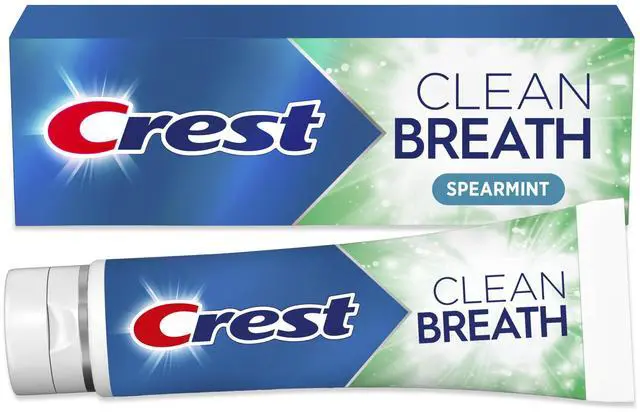 Main image of Toothpaste Clean Breath Spearmint 4.6oz Neutralizes Bad Breath, Antibacterial Protection, Fights Cavities, Freshens Breath, Gently Whitens