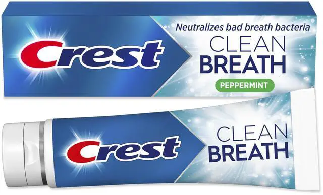 Main image of Toothpaste Clean Breath Peppermint 4.6oz Neutralizes Bad Breath, Antibacterial Protection, Fights Cavities, Freshens Breath, Gently Whitens