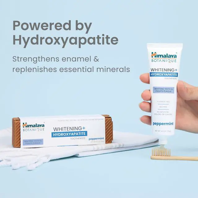 Alt view image 3 of 7 - Botanique Whitening+ Hydroxyapatite Toothpaste, Peppermint, 4 oz | Nano Hydroxyapatite Toothpaste, Support Enamel Strength & Integrity,Great for Sensitive Teeth, Fluoride Free,SLS Free & Vegan