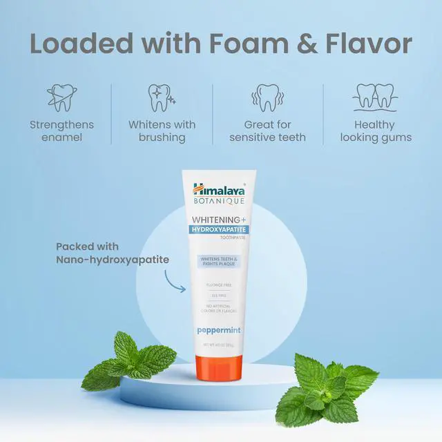 Alt view image 4 of 7 - Botanique Whitening+ Hydroxyapatite Toothpaste, Peppermint, 4 oz | Nano Hydroxyapatite Toothpaste, Support Enamel Strength & Integrity,Great for Sensitive Teeth, Fluoride Free,SLS Free & Vegan