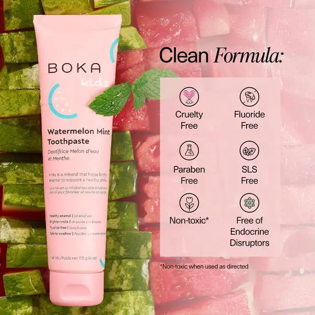 Alt view image 6 of 7 - Fluoride Free Toothpaste Nano Hydroxyapatite Toothpaste - Watermelon Mint Flavor, 4 oz 1Pk