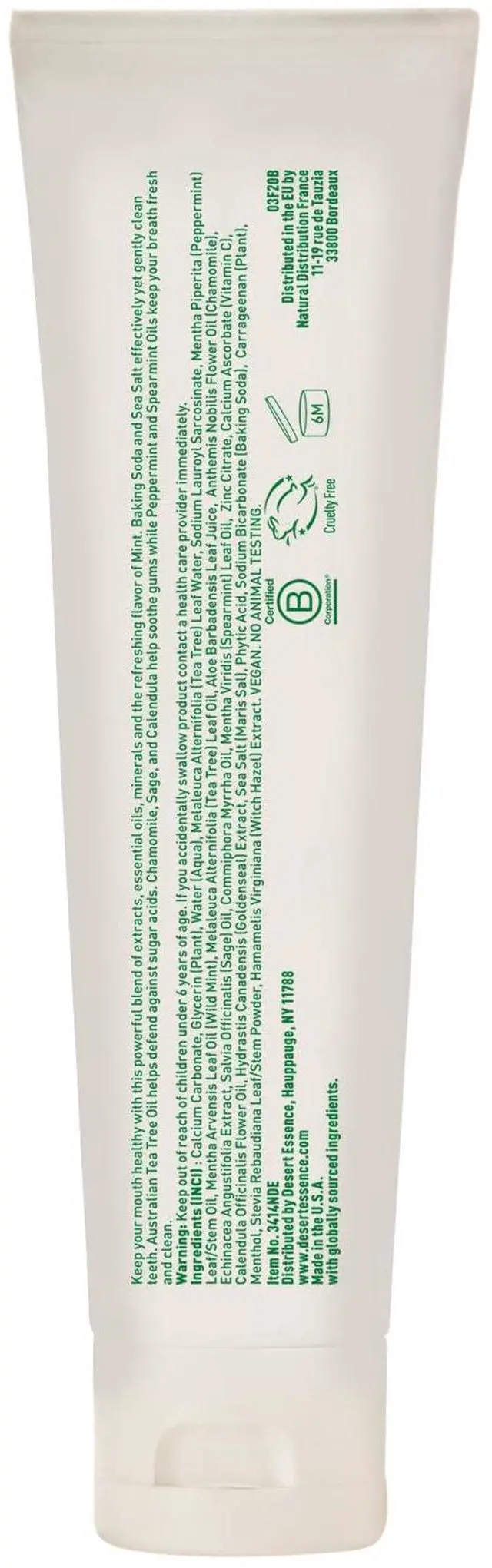 Alt view image 6 of 7 - Natural Tea Tree Oil Ultra Care Toothpaste - Mega Mint - 6.25 Oz - Helps Soothe Gums & Reduce Plaque - Freshens Breath & Cleans Teeth - Oral Care - Defends Against Sugar Acids