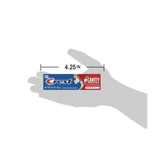 Alt view image 3 of 7 - Cavity Protection Regular Toothpaste, Travel Size .85 oz. (24g) - Pack of 4