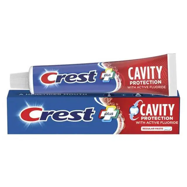 Alt view image 2 of 7 - Cavity Protection Regular Toothpaste, Travel Size .85 oz. (24g) - Pack of 4