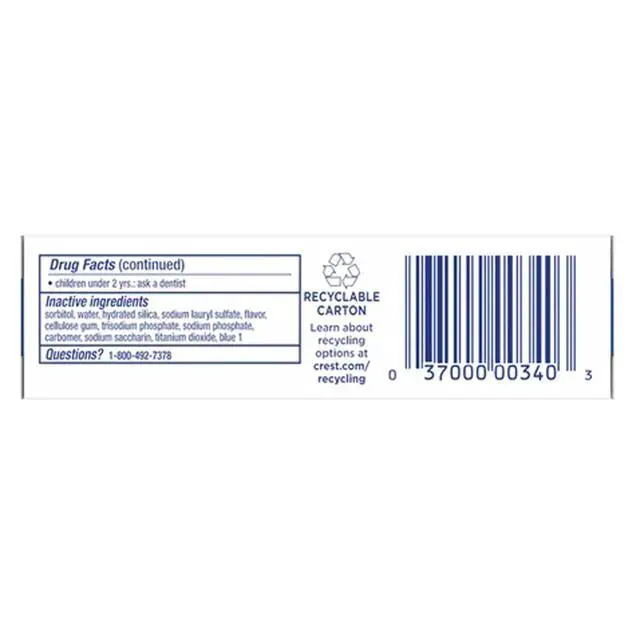 Alt view image 4 of 7 - Cavity Protection Regular Toothpaste, Travel Size .85 oz. (24g) - Pack of 4