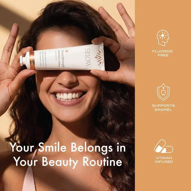 Alt view image 3 of 6 - Extra Strength Teeth Whitening Toothpaste | Nano-Hydroxyapatite Xylitol and Coconut Oil | Helps Visibly Lift Surface Stains | Fluoride Free SLS Free | Peppermint 3.4 oz