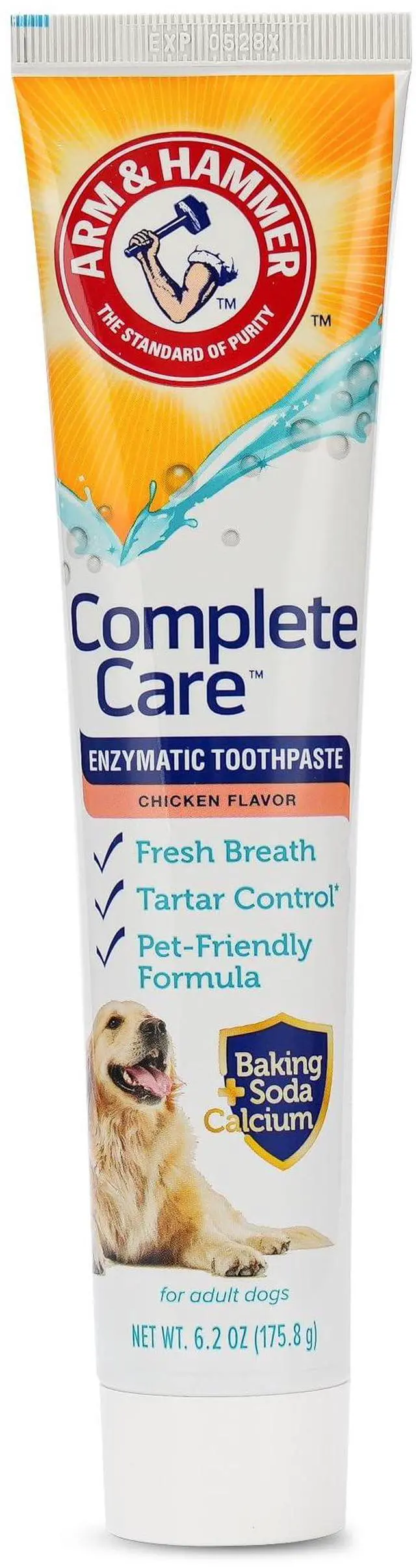 Main image of Complete Care Enzymatic Dog Toothpaste with Baking Soda and Calcium, Fluoride-Free Chicken Flavor for Plaque, Tartar, and Fresh Breath, 6.2 Oz Value Size