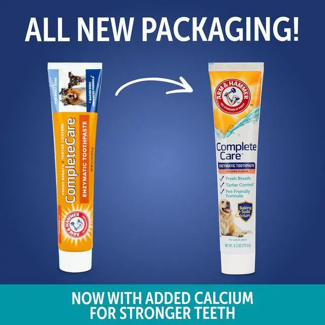 Alt view image 2 of 7 - Complete Care Enzymatic Dog Toothpaste with Baking Soda and Calcium, Fluoride-Free Chicken Flavor for Plaque, Tartar, and Fresh Breath, 6.2 Oz Value Size