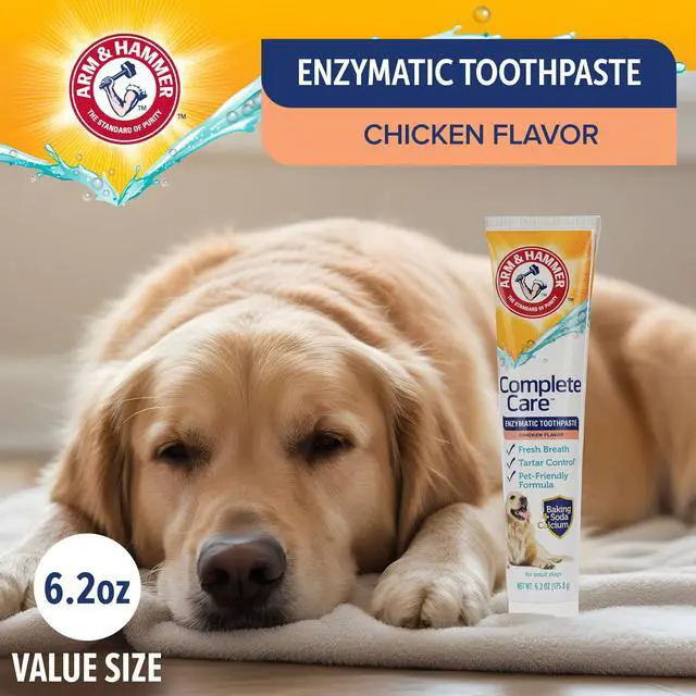 Alt view image 3 of 7 - Complete Care Enzymatic Dog Toothpaste with Baking Soda and Calcium, Fluoride-Free Chicken Flavor for Plaque, Tartar, and Fresh Breath, 6.2 Oz Value Size