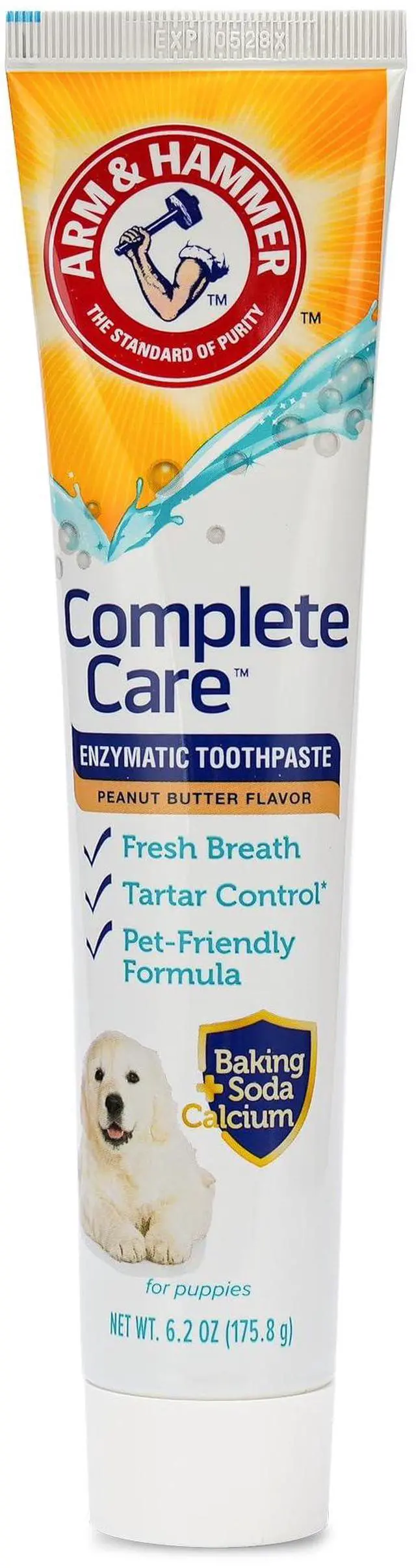Main image of Complete Care Enzymatic Dog Toothpaste, Peanut Butter Flavor, Baking Soda and Calcium, Enzymatic Tartar Control Formula, Non-Toxic, Fluoride Free, 6.2 Oz