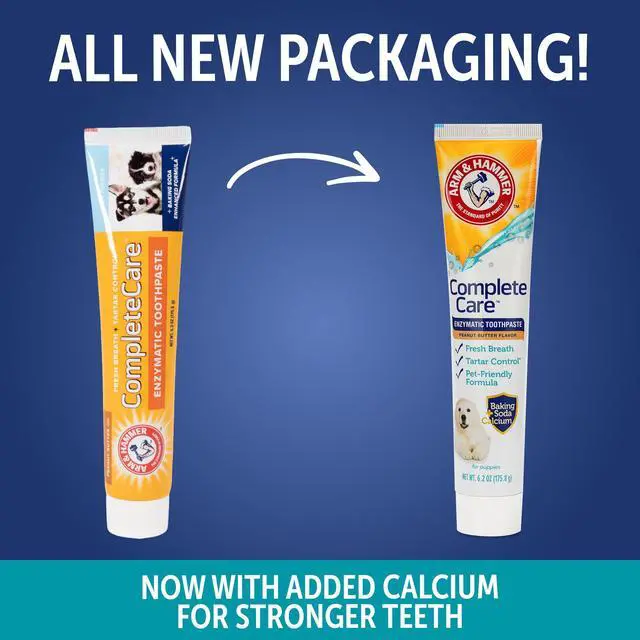 Alt view image 2 of 7 - Complete Care Enzymatic Dog Toothpaste, Peanut Butter Flavor, Baking Soda and Calcium, Enzymatic Tartar Control Formula, Non-Toxic, Fluoride Free, 6.2 Oz