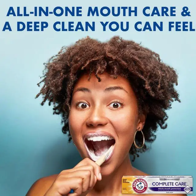 Alt view image 4 of 6 - Toothpaste Complete Care Whole Mouth Protection, 6 Pack, Fresh Mint, Anticavity Fluoride Toothpaste with Baking Soda, Whitening Enamel Strengthening Paste, Travel Size 0.9 Oz