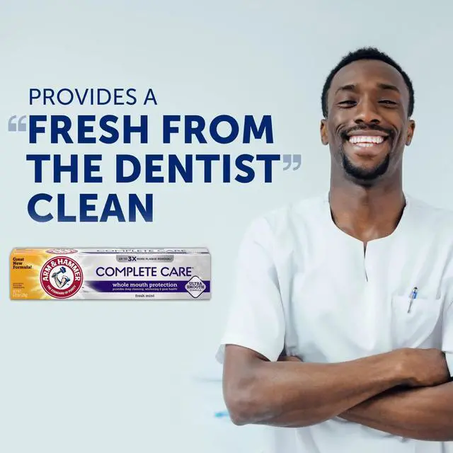 Alt view image 5 of 6 - Toothpaste Complete Care Whole Mouth Protection, 6 Pack, Fresh Mint, Anticavity Fluoride Toothpaste with Baking Soda, Whitening Enamel Strengthening Paste, Travel Size 0.9 Oz
