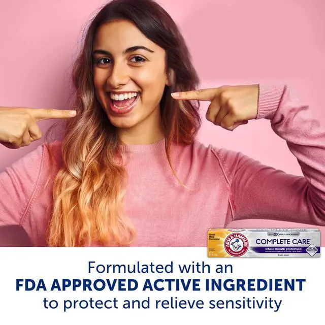 Alt view image 6 of 6 - Toothpaste Complete Care Whole Mouth Protection, 6 Pack, Fresh Mint, Anticavity Fluoride Toothpaste with Baking Soda, Whitening Enamel Strengthening Paste, Travel Size 0.9 Oz