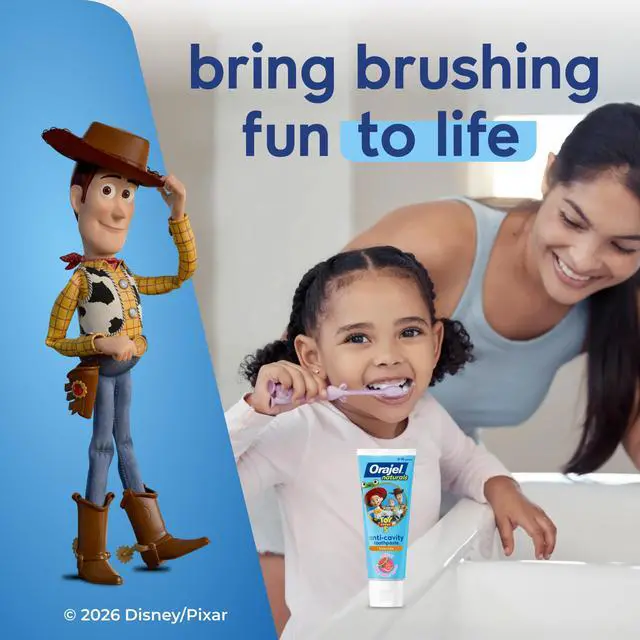 Alt view image 2 of 7 - Naturals Toy Story 5 Anti-Cavity Fluoride Toothpaste, Natural Watermelon, 4.2 oz (Pack of 4)