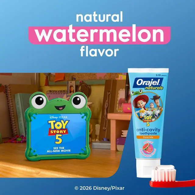 Alt view image 4 of 7 - Naturals Toy Story 5 Anti-Cavity Fluoride Toothpaste, Natural Watermelon, 4.2 oz (Pack of 4)