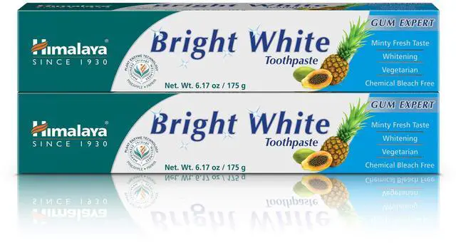 Main image of Bright White Toothpaste, Fluoride Free to Reduce Plaque & Whiten Teeth, 6.17 oz, 2 Pack