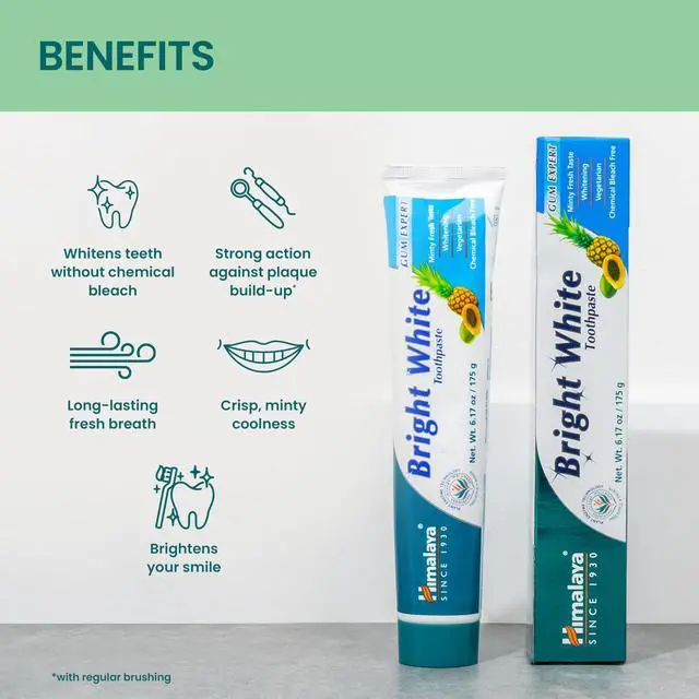 Alt view image 4 of 6 - Bright White Toothpaste, Fluoride Free to Reduce Plaque & Whiten Teeth, 6.17 oz, 2 Pack