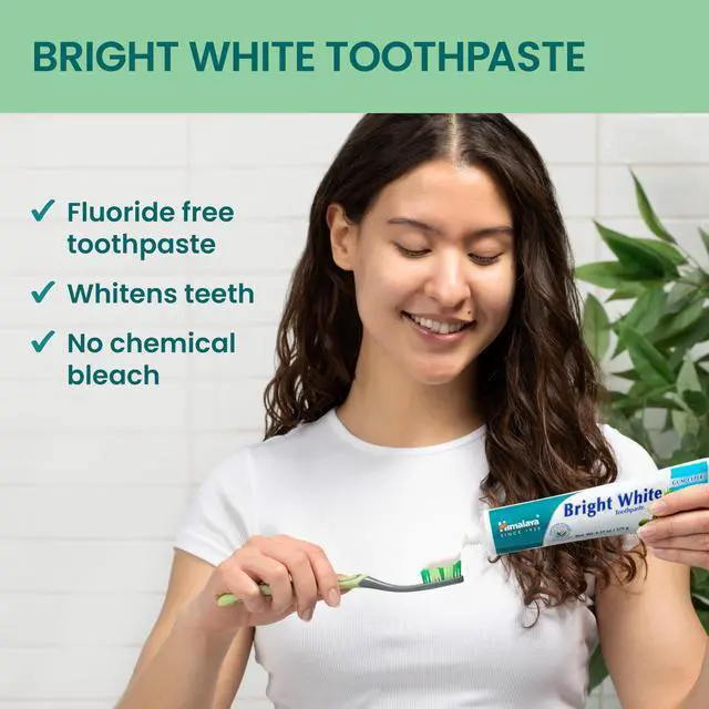 Alt view image 3 of 6 - Bright White Toothpaste, Fluoride Free to Reduce Plaque & Whiten Teeth, 6.17 oz, 2 Pack