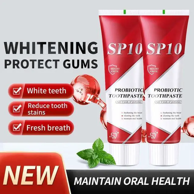 Alt view image 5 of 6 - SP 10 Probiotic Toothpaste for Whitening & Gum Health Natural Fluoride-Free Formula for Fresh Breath & Oral Hygiene