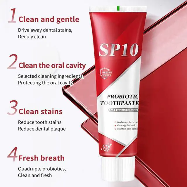 Alt view image 4 of 6 - SP 10 Probiotic Toothpaste for Whitening & Gum Health Natural Fluoride-Free Formula for Fresh Breath & Oral Hygiene
