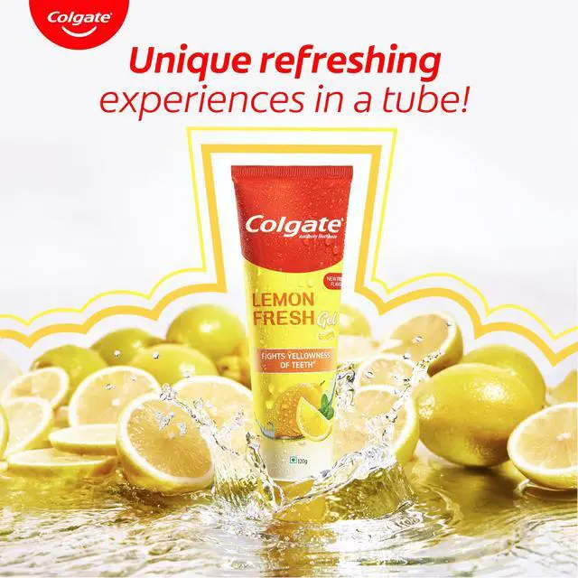 Alt view image 6 of 7 - Lemon Fresh Gel Toothpaste, Fights Yellowness of Teeth, Freshens Breath, Anticavity Toothpaste 120gm/4.3 Oz