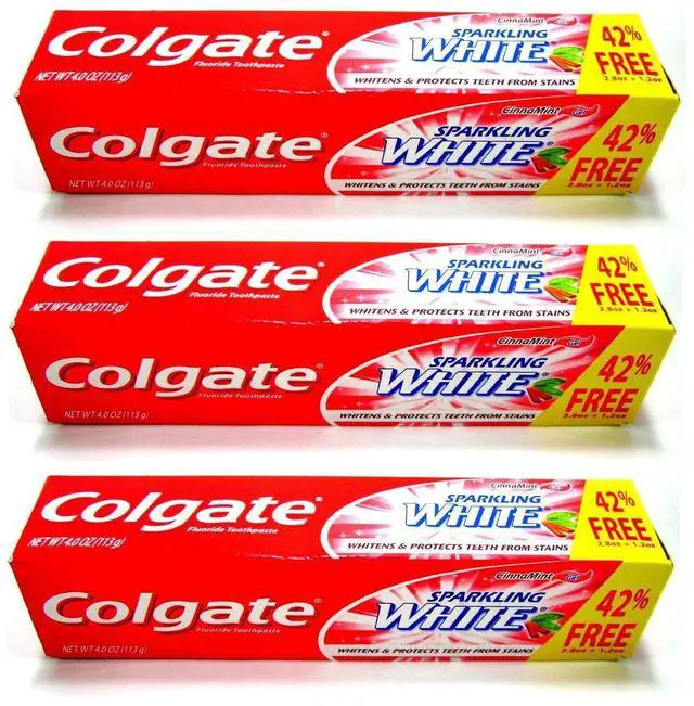 Main image of (Pack of 3) Sparkling White Cinnamint Gel Toothpaste 4 Oz