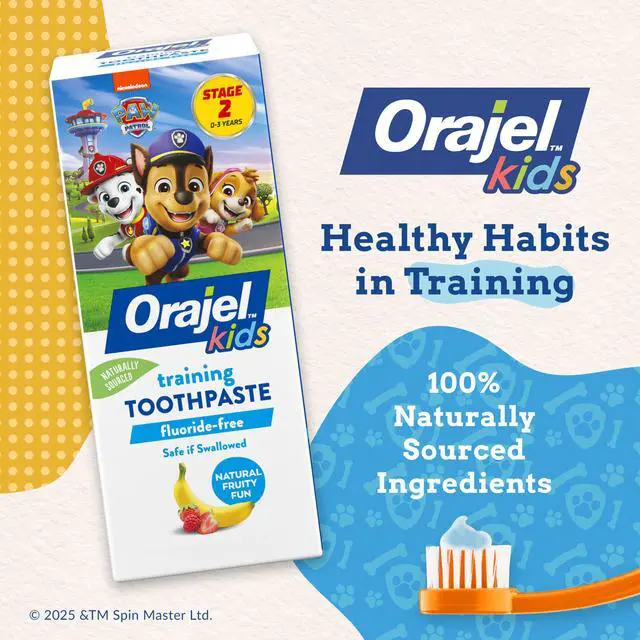 Alt view image 2 of 7 - Kids Paw Patrol Fluoride-Free Training Toothpaste, Natural Fruity Fun Flavor, #1 Pediatrician Recommended , 1.5oz Tube