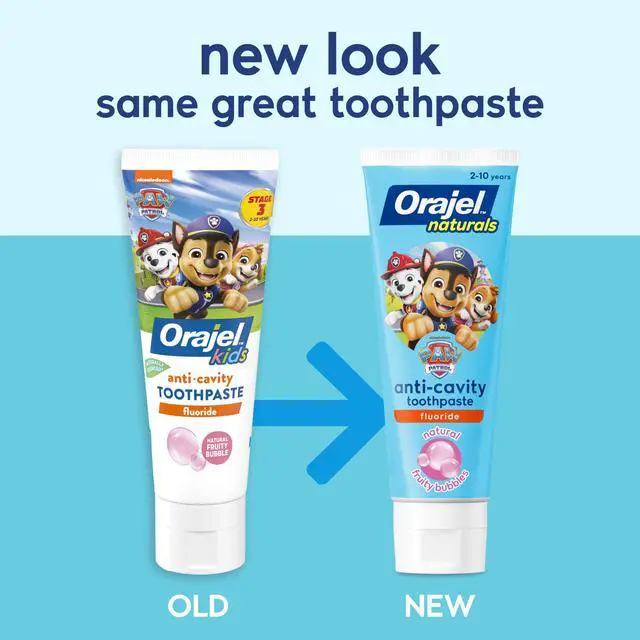 Alt view image 2 of 7 - Kids Paw Patrol Anti-Cavity Fluoride Toothpaste, Natural Fruity Bubble Flavor, 4.2oz Tube