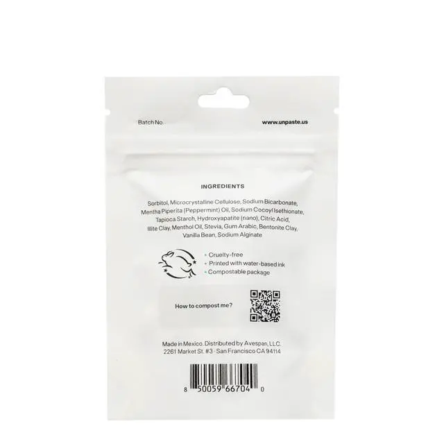 Alt view image 2 of 7 - Fluoride Free Toothpaste Tablets, Mint, Nano Hydroxyapatite, Xylitol Free, Travel Friendly Resealable Pouch, Eco-Friendly 125ct / 2 Month Supply