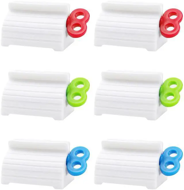 Main image of Toothpaste Squeezer, 6 Pcs Toothpaste Tube Squeezers, Multi-Purpose Toothpaste Dispenser, Rolling Toothpaste Holder Stand by