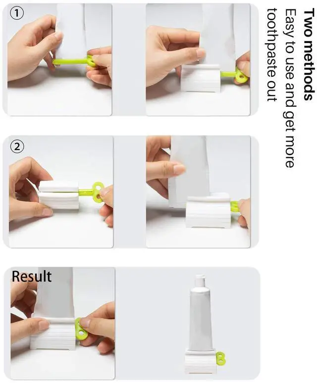 Alt view image 4 of 6 - Toothpaste Squeezer, 6 Pcs Toothpaste Tube Squeezers, Multi-Purpose Toothpaste Dispenser, Rolling Toothpaste Holder Stand by