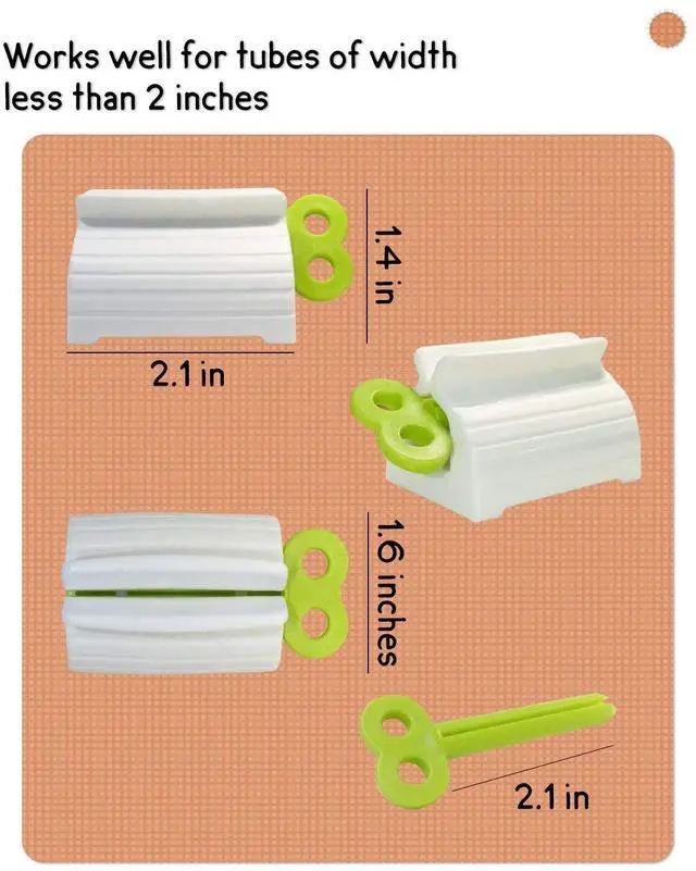 Alt view image 3 of 6 - Toothpaste Squeezer, 6 Pcs Toothpaste Tube Squeezers, Multi-Purpose Toothpaste Dispenser, Rolling Toothpaste Holder Stand by