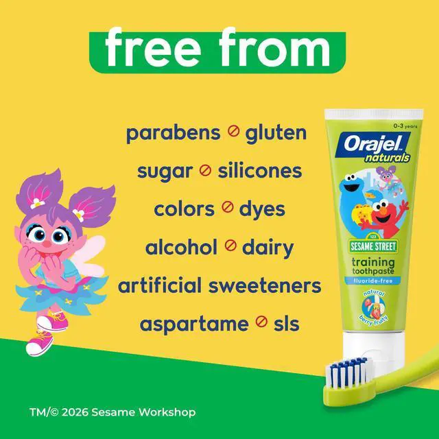 Alt view image 3 of 7 - Kids Elmo Training Toothpaste Fluoride-Free; #1 Pediatrician Recommended Fluoride-Free Toothpaste*, 1.5oz Tube